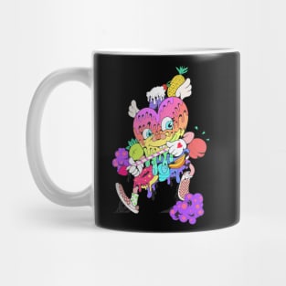 Dope melting heart character illustration Mug